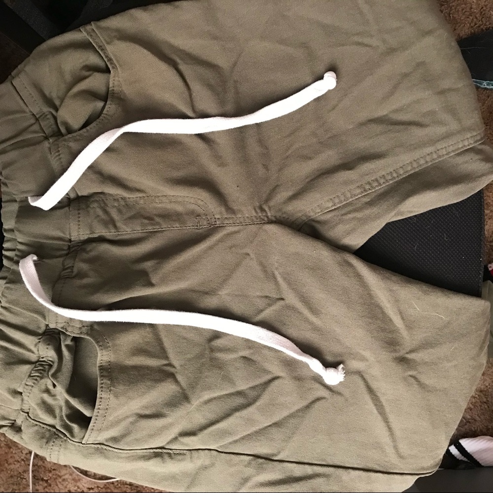 green cargo joggers